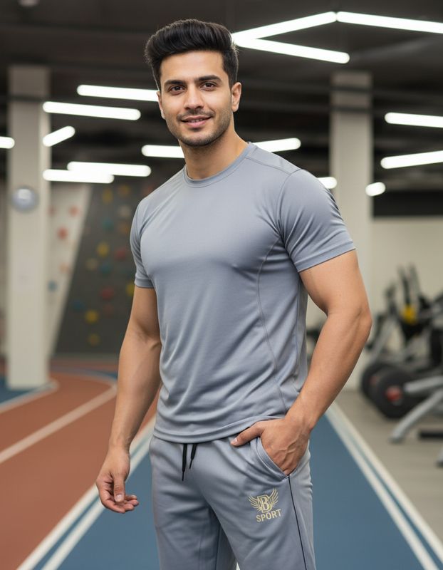 Men’s 3-Color Track Pants – Blue, Black & White | B Sport Comfortable Slim Fit Joggers with Side Stripes | Gym & Casual Wear