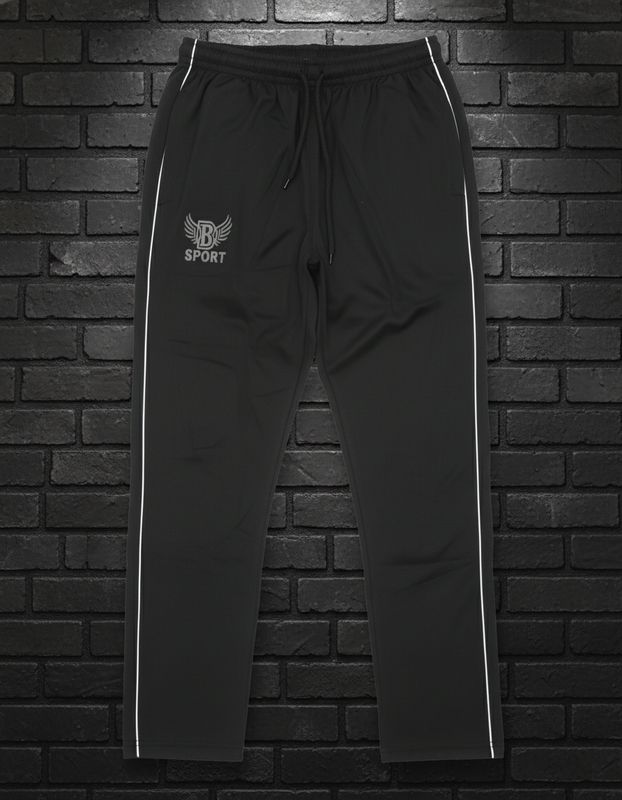 Men’s 3-Color Track Pants – Blue, Black & White | B Sport Comfortable Slim Fit Joggers with Side Stripes | Gym & Casual Wear